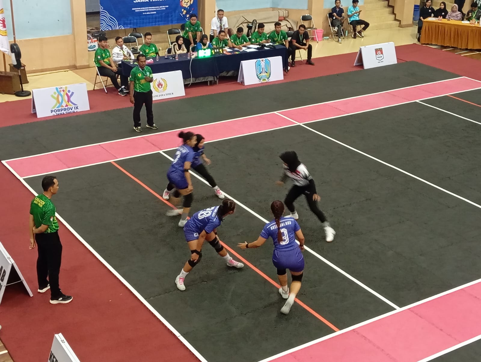 Kabaddi Putri Porprov Jatim 2025: Kota Malang berhasil kalahkan Kabupaten Kediri dengan Skor Meyakinkan 20-3